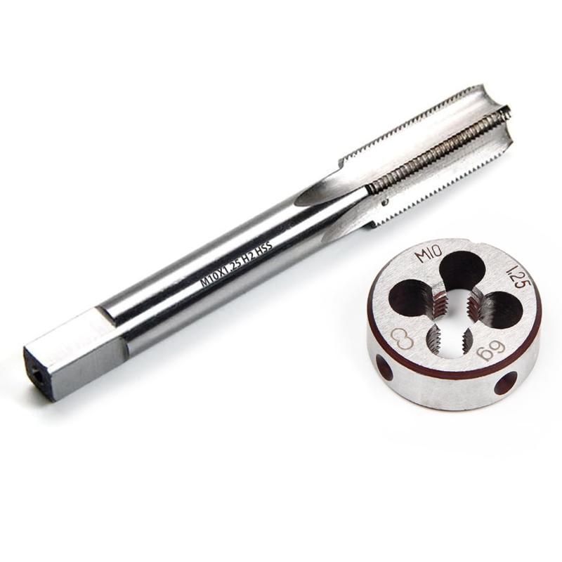 Rakuten - Aicosineg タップダイスセット M10*1.25 HSS 丸ダイス ねじ切りタップ ネジ穴修正 径調整機能付き スルーホール加工工具 機械ネジタップ