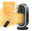 VECELO セラミックヒーター 人感センサー 【3秒で速暖】 セラミックファンヒーター 1200W 暖房器具 省エネ 電気 切り忘れ防止 オートオフ機能 転倒OFF タイマー機能 大風量 速暖 小型 足元 スリ(2)