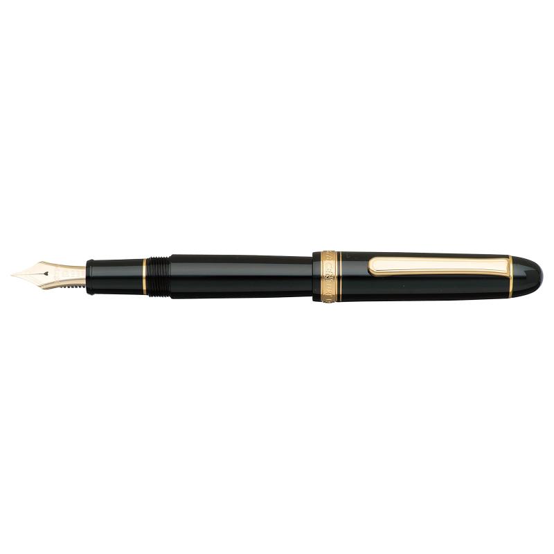 プラチナ万年筆 万年筆 #3776 センチュリー ブラックインブラック 中字 PNB-15000#1-3 flowing2-10168144 フローイングgt サンプル画像3