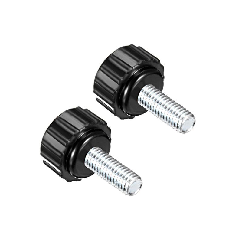 乐天商城 - CoCud ローレットクランプノブ M5 x 15mmオスネジ 16mmヘッド 熱硬化性プラスチックサムスクリューグリップボルトノブ ブラック 用途 旋盤機械用 2個入り
