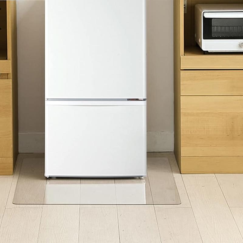 【 】クモリ(Kumori) 冷蔵庫マット 厚み2mm PVC 53X62cm ～200Lクラス 床保護マット キズ防止 凹み防止 無色透明 床暖房対応 冷蔵庫下敷き(S・53X62cm)