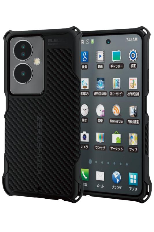 Rakuten - エレコム OPPO A79 5G ケース 耐衝撃 衝撃吸収 ZEROSHOCK 四つ角ダンパー ハニカム構造 カメラレンズ保護設計 ストラップホール付き ブラック PMWO233ZEROGBK