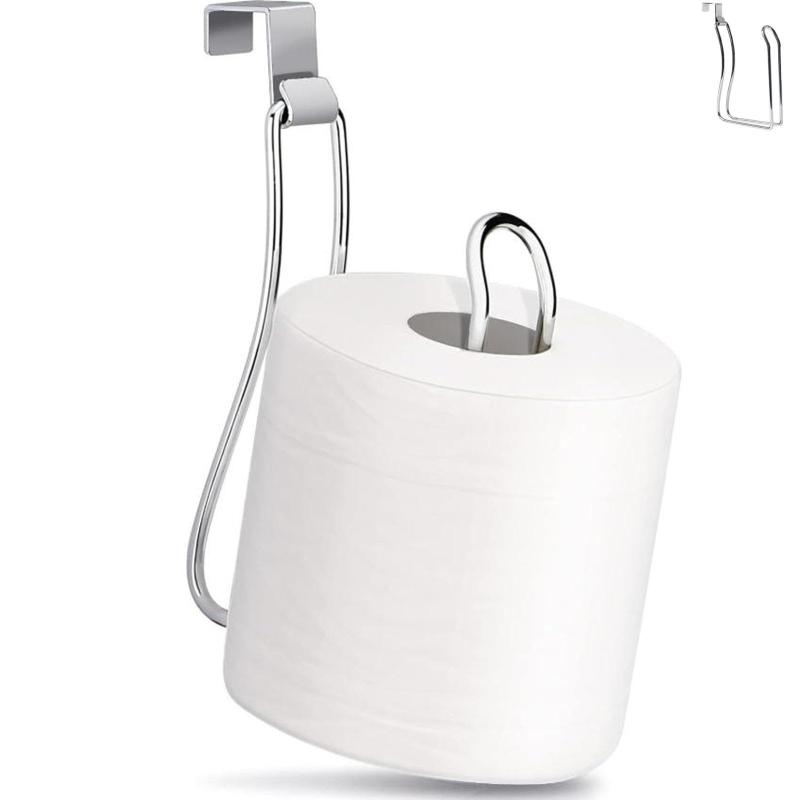 Rakuten - Mirhua トイレットペーパーホルダー 壁掛け 紙巻器 ステンレス 1連 耐久性 タオルラック 取り付け簡単 浴室/キッチン/洗面台/ホテル バスルーム アクセサリ 穴あけ不要 吊り下げ用 ペーパーホ