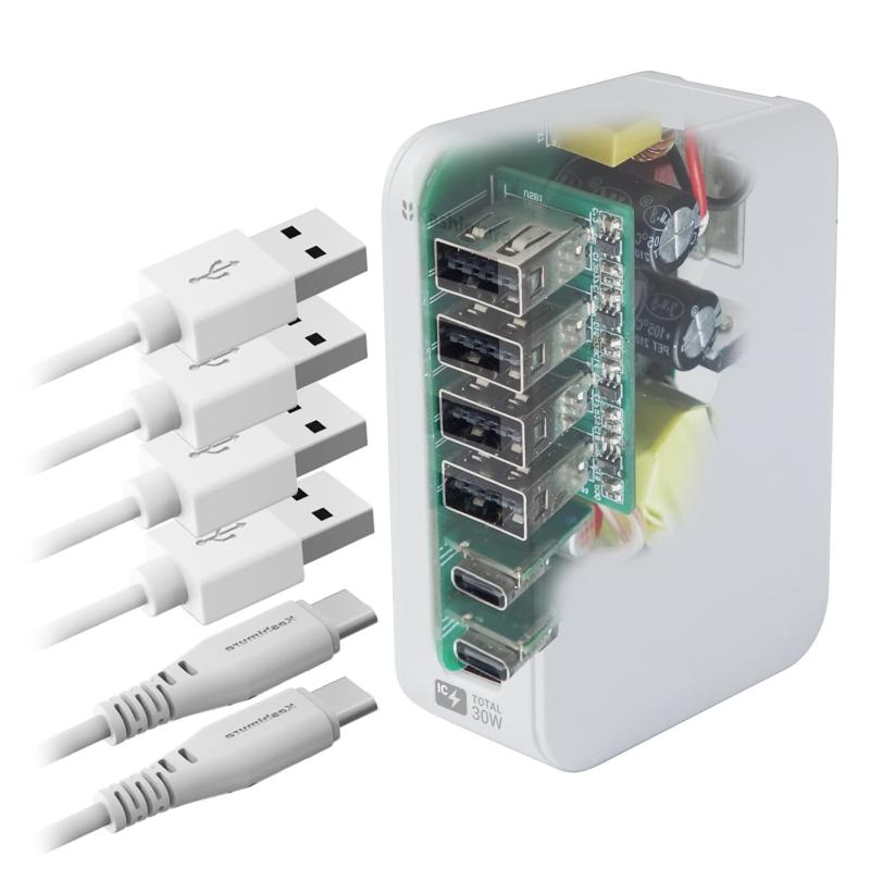 カシムラ(Kashimura) コンセントに直結、コンパクトなUSB6ポート6A充電器 NAC-038