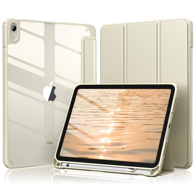 乐天商城 - 【Maledan】対応iPad a16 ケース - 11インチ 2026新型 三つ折りスタンド 薄型 ペンシル収納 軽薄 軽量 DIY透明 オートスリープ機能対応 耐衝撃 対応iPad A16 ケース スターライト