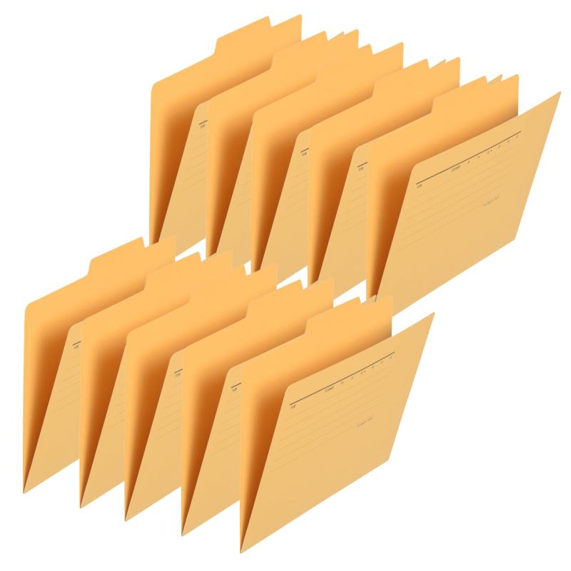 プラス ファイル 個別フォルダー 再生紙 A5 イエロー 10枚入 FL066IF 87-457×10