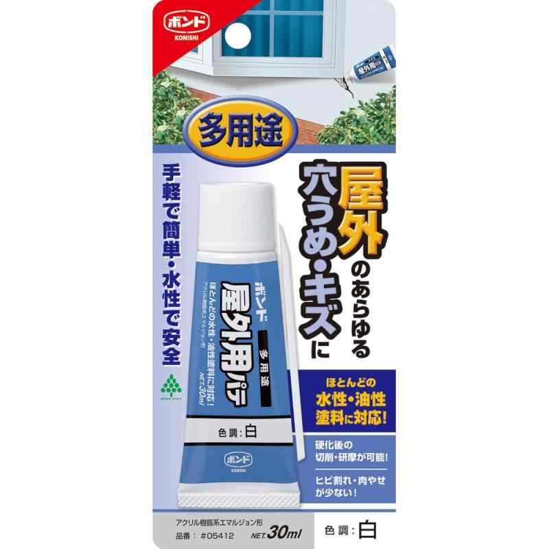 Rakuten - コニシ ボンド 屋外用パテ 30ml 白 #05412