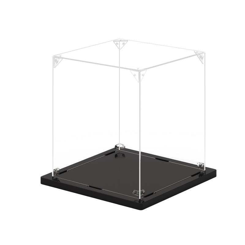 Rakuten - KUKERフィギュアケース 横長タイプ アクリルケース UVカット コレクションケース ディスプレイケース 組み立て簡単 頑丈 汚れ防止 手袋 クリーニングクロス付き