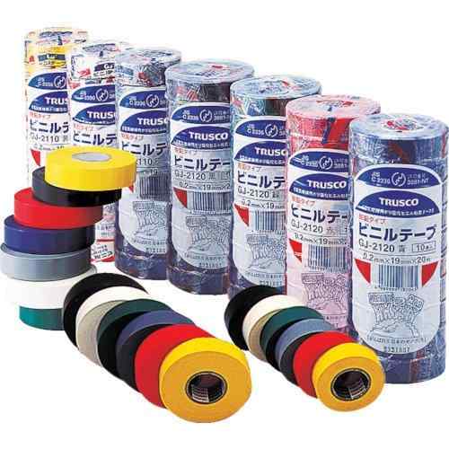 TRUSCO(トラスコ) 脱鉛タイプ ビニールテープ ブラック 19mm×20m 10巻1パック GJ2120