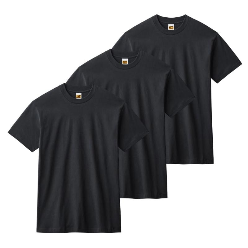 [グンゼ] インナーシャツ G.T. HAWKINS T-SHIRT 3枚組 天竺 HK15133 メンズ ブラック (日本サイズL相当)