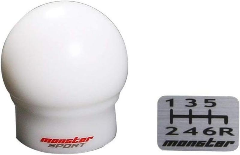 MONSTER SPORT モンスターシフトノブCタイプ M12×P1.25 球型 白 φ=47mm h=51.5mm スイフトスポーツ[ZC33S] 831126-7650M