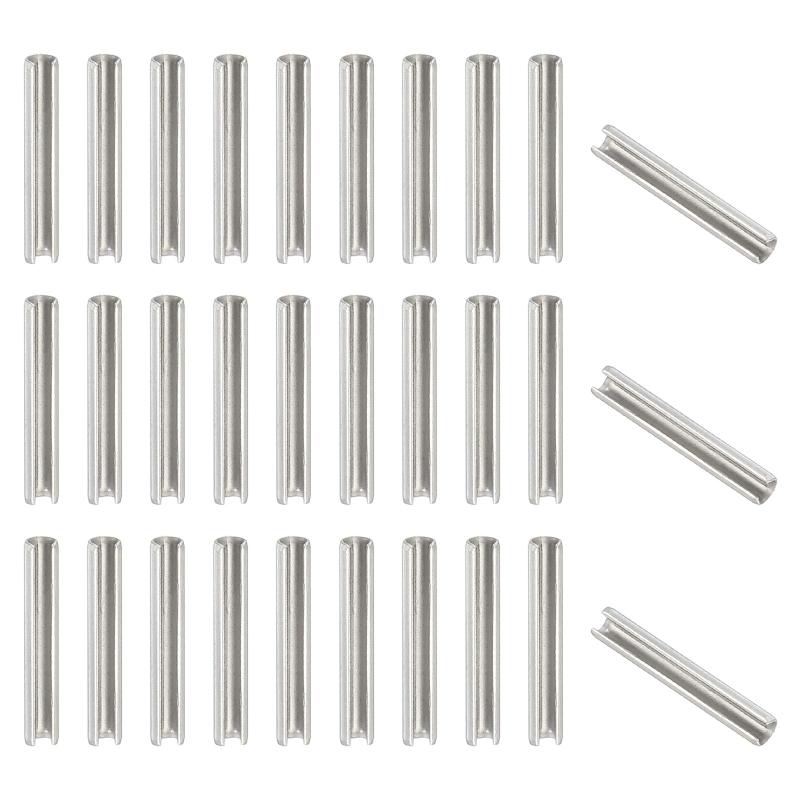 乐天商城 - PATIKIL スロット付きスプリングピン、50個 1/8インチ x 3/4インチ (3.2mm x 20mm) 304ステンレススチール分割ロールピンスプリングダウエル、ホームインプローブメント自動車機械修理用、シルバー