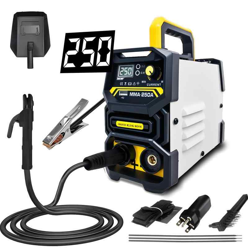 【MMA-250A溶接機】100V/200V兼用溶接機 MMA・Lift TIG アーク溶接機 1台2役電気溶接機 ホットスタート定格使用率60％ IGBTイ...