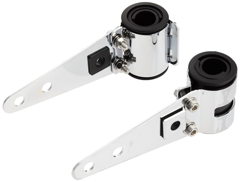 キジマ(Kijima) バイク ヘッドライトステー カスタム ロングタイプ 27-39mm スチール製 メッキ 205-0271(2)