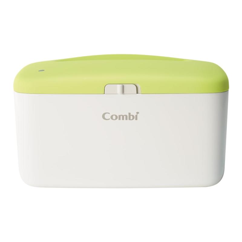 Combi コンビ おしりふき温め器 クイックウォーマー コンパクト ミルキーグリーン 上からあたためるトップウォーマーシステム毎日のおむつ替えをもっと快適にする、赤ちゃん想いのベビーグッズです。いつも使っているおしりふきをセットして、すぐに使えます。おしりふきを下から自動で押し上げる構造で、最後の1枚まで片手で簡単に取り出せます。コンパクト設計のスッキリサイズで、置き場所にも困りません。使用できるおしりふきのパッケージサイズ:170×110×65mm以下