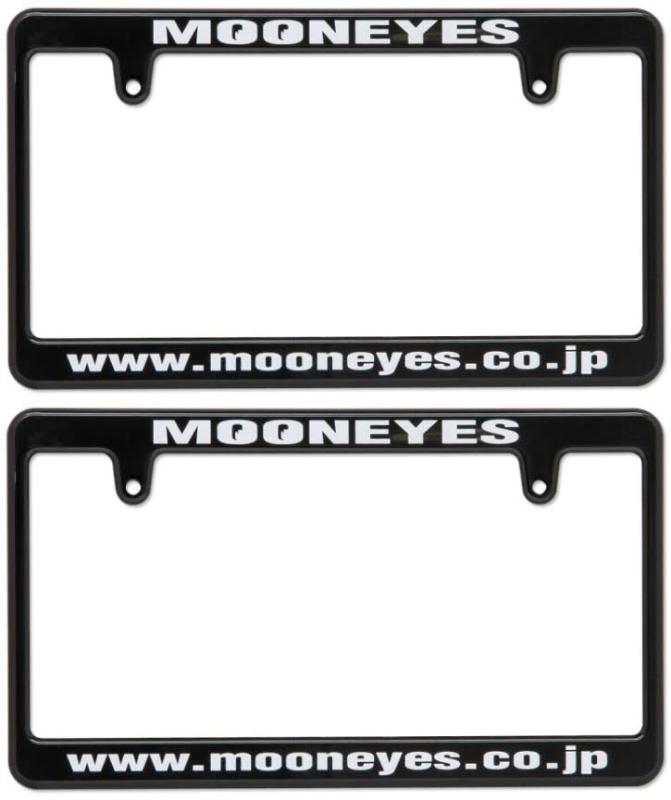 BONNE ETOILE MOONEYES ブラック ライセンス フレーム ホワイト [MG060BKMOW] 2枚セット【17.0cm x 33.5cm】