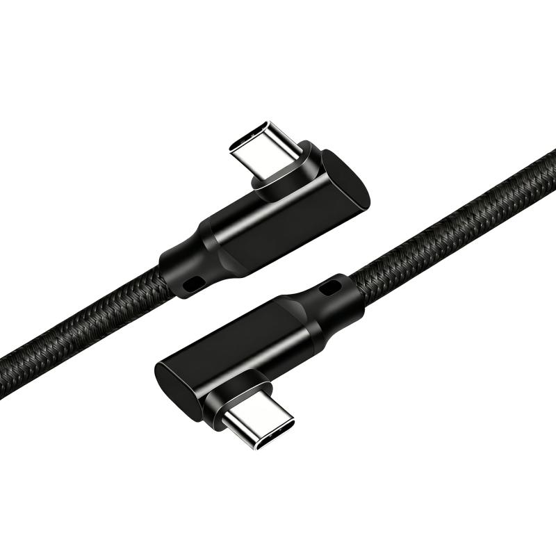 [SLEIJAOOE] USB Type C ケーブル L字 3m 240W 5A PD3.1 超急速充電 20Gbps 超高速データ転送 8K@60Hz 4K@240Hz 映像出力 E-Marker内蔵 断線防止 高耐久ナイロン編み スマートフォン/ラップトップ/タブレット 対応【最大240W給電対応・USB PD3.1 EPR対応】 USB PD3.1 EPR規格に対応し、最大240W（48V/5A）の給電に対応したUSB Type-C to Type-Cケーブルです。スマートフォン、タブレット、ノートPCなど、USB Type-C対応機器の充電環境をサポートします。E-Markerチップを搭載し、対応機器との電力ネゴシエーションをサポート。実際の出力は、接続する機器・給電環境・使用状況により異なります。【最大20Gbps高速データ転送】 USB 3.2規格に対応し、最大20Gbps（理論値）のデータ転送が可能です。写真、動画、大容量ファイル、外付けSSDなどのデータ転送に便利。充電とデータ同期を1本で行えるため、デスク周りの配線整理や作業効率の向上をサポートします。実際の転送速度は、接続機器・ストレージ・使用環境により異なります。【8K@60Hz / 4K@240Hz映像出力対応】 DisplayPort Alternate Mode（DP Altモード）に対応し、最大8K@60Hz、または4K@240Hzの映像出力をサポートします。対応するモニター、プロジェクター、ノートPC、タブレットなどを接続して、映像出力や画面拡張に活用できます。映像出力を使用する場合は、接続機器のUSB Type-CポートがDP Altモードに対応している必要があります。【デイジーチェーン接続・多画面環境に対応】 対応するPC・モニター環境では、複数のモニターを接続するデイジーチェーン構成にも使用できます。作業画面を広げたいテレワーク、映像編集、プログラミング、資料作成などのシーンに便利です。デイジーチェーン接続には、対応モニター・対応機器・設定環境が必要です。すべての環境での動作をするものではありません。【高耐久ナイロン編み・多重シールド構造】 外装には耐久性に配慮した高密度ナイロン編みを採用し、日常的な曲げや引っ張りに強い設計です。内部には多重シールド構造を採用し、安定したデータ転送や映像出力をサポート。コネクタ部分はしっかりとした作りで、デスク周り、外出先、オフィスなど幅広いシーンで使いやすいケーブルです。【ご購入前の重要なお知らせ】 (1)【映像出力について】映像出力を使用する場合は、接続するデバイスのUSB Type-CポートがDisplayPort Alternate Modeに対応している必要があります。充電・データ転送専用ポートでは映像出力に対応しない場合があります。(2)【最大240W給電について】最大240Wで使用するには、接続するデバイスおよび給電環境がUSB PD3.1 EPRに対応している必要があります。対応状況により、実際の出力は異なります。(3)【独自急速充電規格について】一部スマートフォンメーカー独自の急速充電規格には対応しない場合があります。その場合、標準的なUSB PDまたは通常充電で動作する場合があります。(4)【ゲーム機・TVモードについて】TVモードでの動作は、接続機器・ドック・給電環境により異なる場合があります。