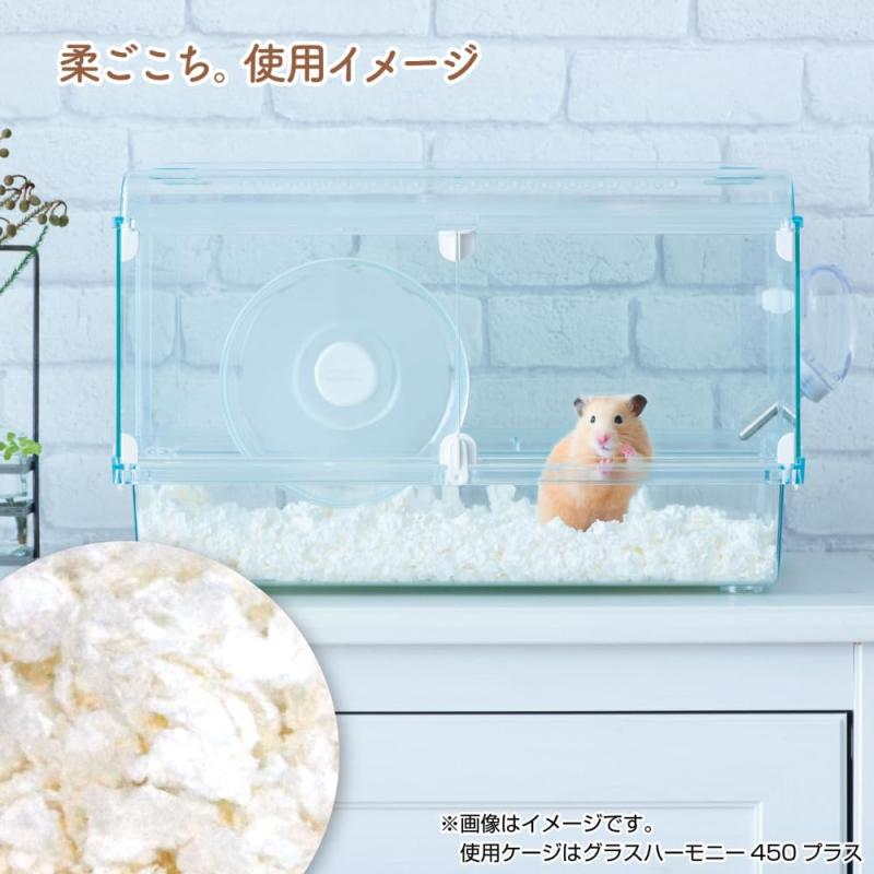 ジェックス 柔ごこち 1.2kg 紙よりふわふわ ホワイトパルプマット 天然広葉樹パルプ100% 消臭+抗菌 床材 ハムスター・小動物用