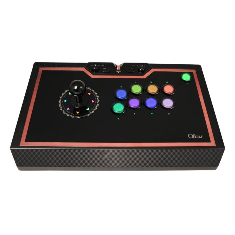 【LED静音ボタン】 Qanba Q8 Silent Button Arcade Joystick クァンバ Q8 静音ボタン アーケード ジョイスティック (PC対応) Gravity KS RGB LED 静音ボタン 三和電子製 JLF