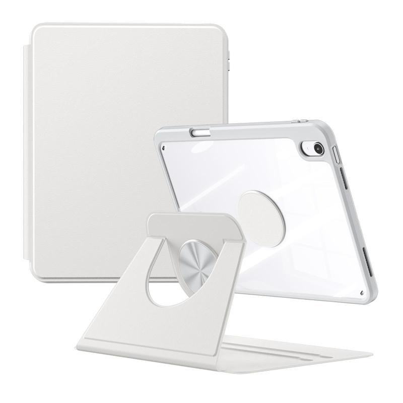 NEC - 【Maledan】対応iPad a16 ケース - 分離型 2025/2022モデル 360°回転保護 縦置き 背面クリア 取り外し可能なマグネット 吸着式 ペン収納ケース アイパッド ウェイク/スリープ 軽量 耐衝撃 4つスタン