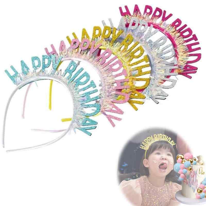[YONTTQNN] 誕生日 カチューシャ バースデイ 5色セット HAPPY BIRTHDAY ヘッドバンド バースデーグッズ 誕生日パーティーグッズ かわいい 髪飾り フォトプロップス 大人 子供用