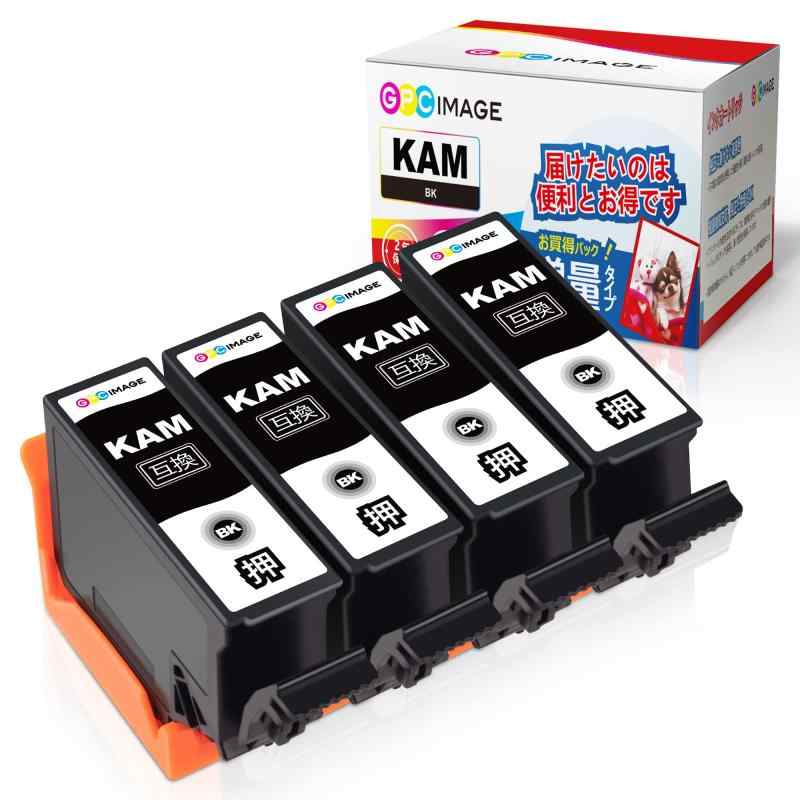 Panasonic - GPC Image 互換インクカートリッジ カメ KAM-BK-L ブラック (計4本) 増量タイプ エプソン(Epson)用 KAM-BK カメ インク EP-882AW EP-882AB EP-882AR EP-881AW EP-881AB EP-8
