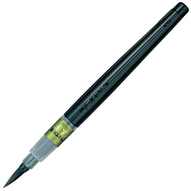 ぺんてる 筆ペン ぺんてる筆 XFL2B 太字 黒 40×230×15(mm)インキ成分:水性染料個装サイズ:40×15×230mm個装重さ:20g　重さ:15g本体サイズ:直径13×長さ175mm機構:キャップ式