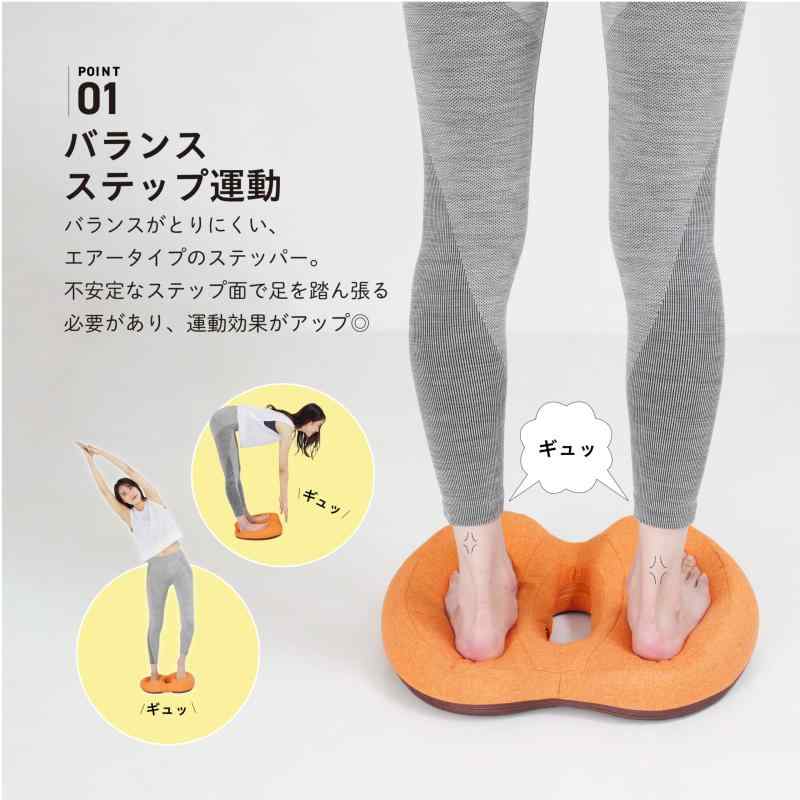 アルインコ(ALINCO) ステッパー エアステッパー クッション 家庭用 静音 布カバー 滑り止めゴム エアーポンプ付属 電源不要 軽量 コンパクト 省スペース 簡単移動 足踏み ステップ運動 エクサ flowing2-10046090 フローイングgt サンプル画像3