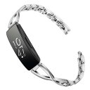 TRUMiRR Inspire/Inspire HR/Inspire 2/Inspire 3 バンド レディース ソリッドステンレススチールウォッチバンド ジュ...