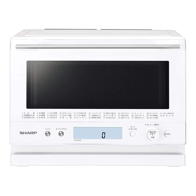 乐天商城 - シャープ 過熱水蒸気 オーブンレンジ 23L 1段調理 ホワイト RE-WF232-W シンプル操作 コンパクト 一人暮らし 二人暮らし らくチン（絶対湿度）センサー ノンフライ調理 トースト スチームあた