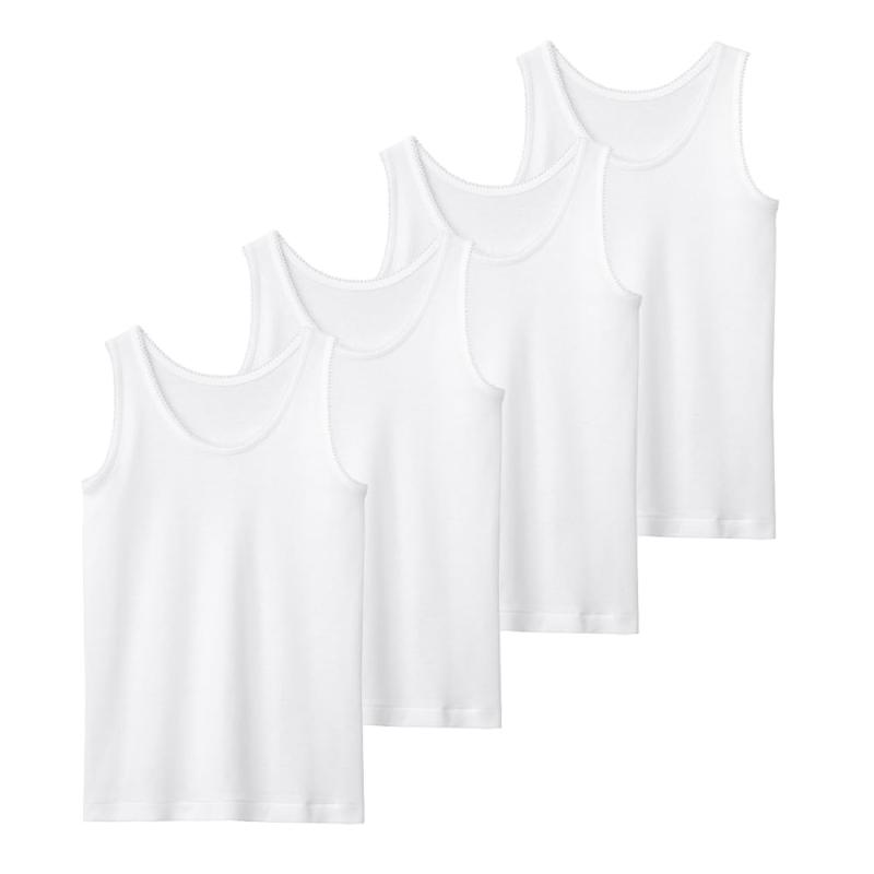 女の子 タンクトップ 4枚組 子供肌�