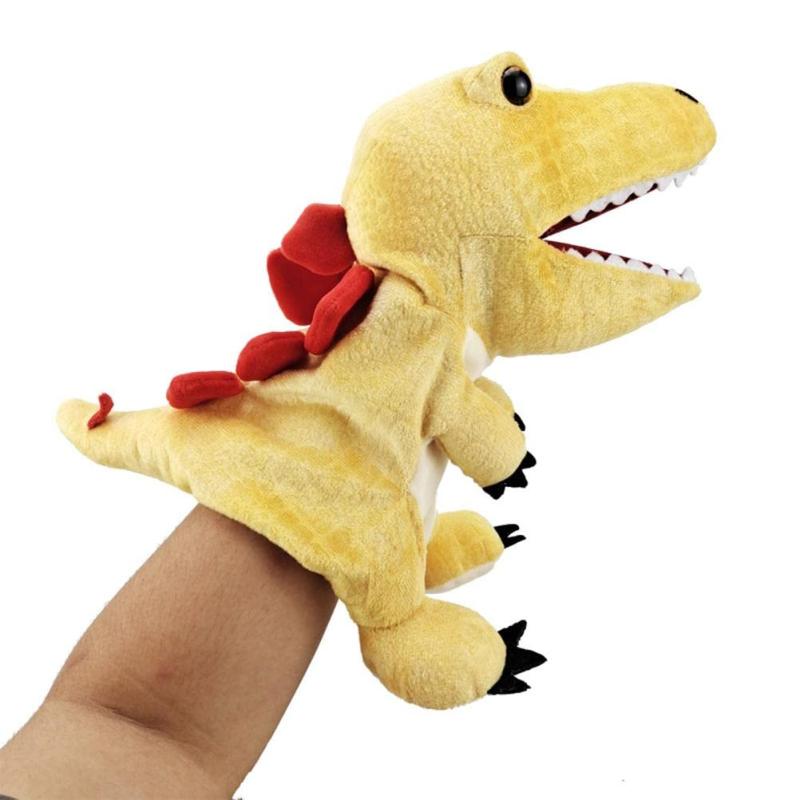 乐天商城 - Excras 恐竜 ハンドパペット ぬいぐるみ 柔らかい 30cm 人形劇 知育玩具 小道具 アニマル いたずら おもちゃ 手袋 恐竜 シミュレーション モデル ソフトタッチ スーパーリアル