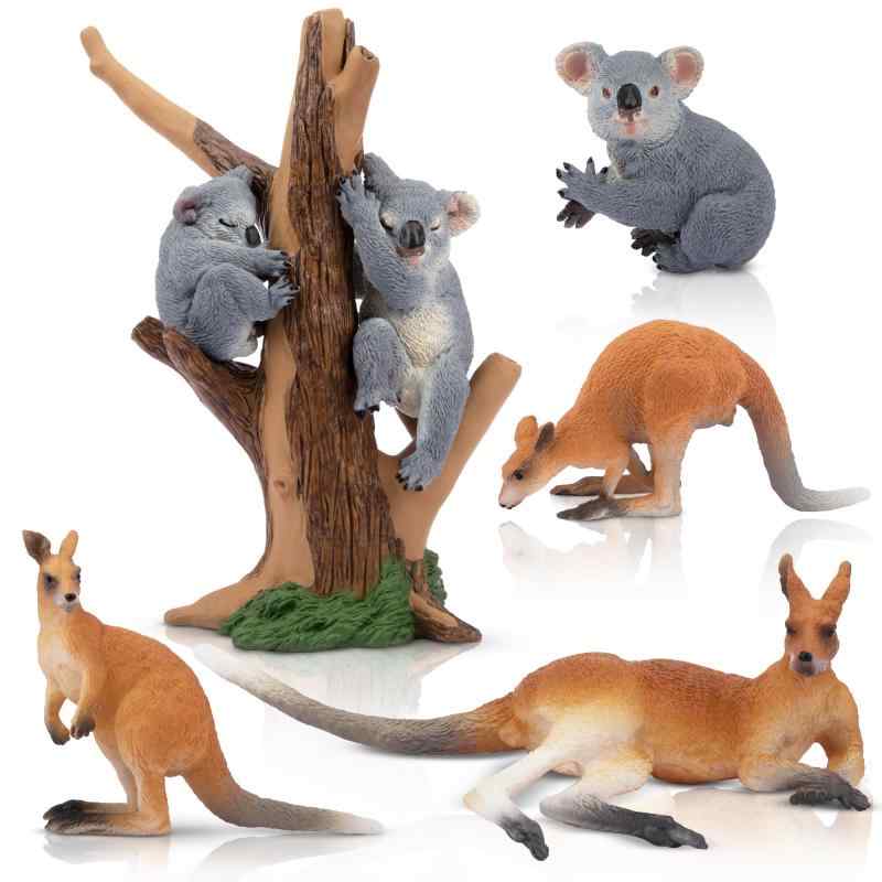 乐天商城 - TOYMANY 7PCS動物フィギュア オーストラリア動物フィギュアセット リアルな動物おもちゃ カンガルー コアラ 家族 人気動物 玩具 誕生日プレゼント クリスマス 新年 飾り物 コレクション 6歳