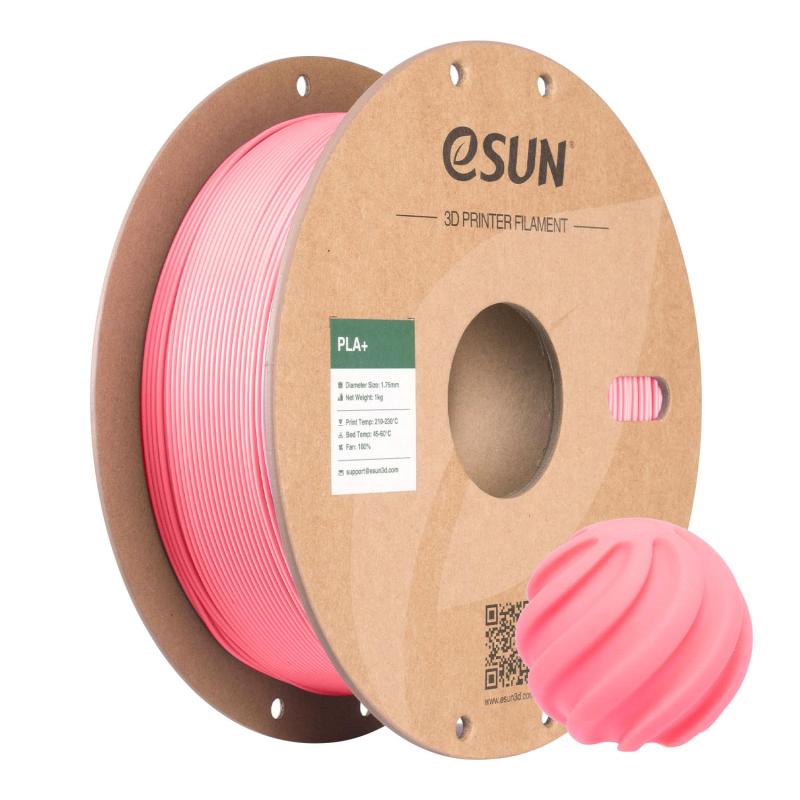 樂天商城 - eSUN PLA Plus 3Dプリンターフィラメント PLA+ 寸法精度+/-0.03mm、1.75mm径 3Dプリンター用 正味量1KG (2.2LBS) スプール造形材料PLA材料 (ピンク)