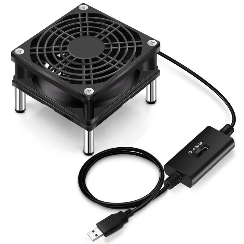 乐天商城 - Mauknci USBファン 8cm 静音 5V 3段階風量調整 長時間稼働 USB 冷却ファン 80mm (組立要)
