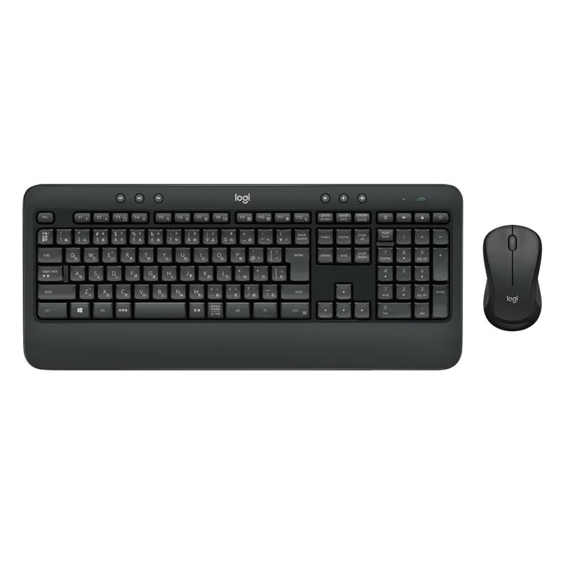 ロジクール マウス ワイヤレスキーボード セット MK540 ワイヤレス キーボード ワイヤレスコンボ パームレスト チルトレッグ搭載 耐水 高耐久性 Unifying USB接続 windows chrome グラファイト 国内