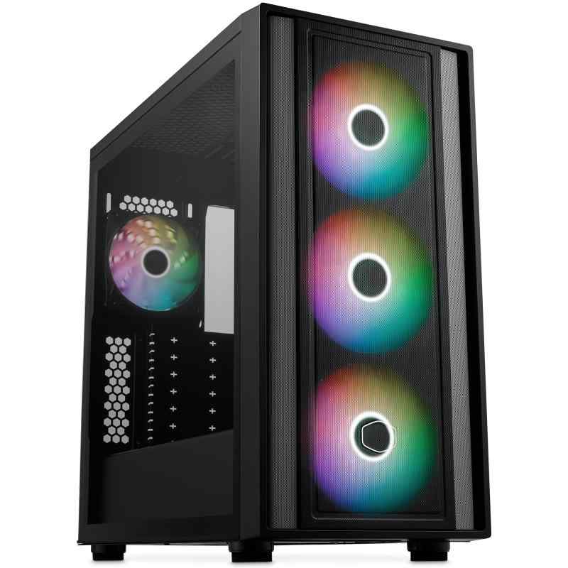 ~15 inches - Cooler Master 背面コネクターマザーボード対応140mmトリプルファン搭載ミドルタワーPCケース MasterBox 600 [ MB600-WGNN-S00 ]