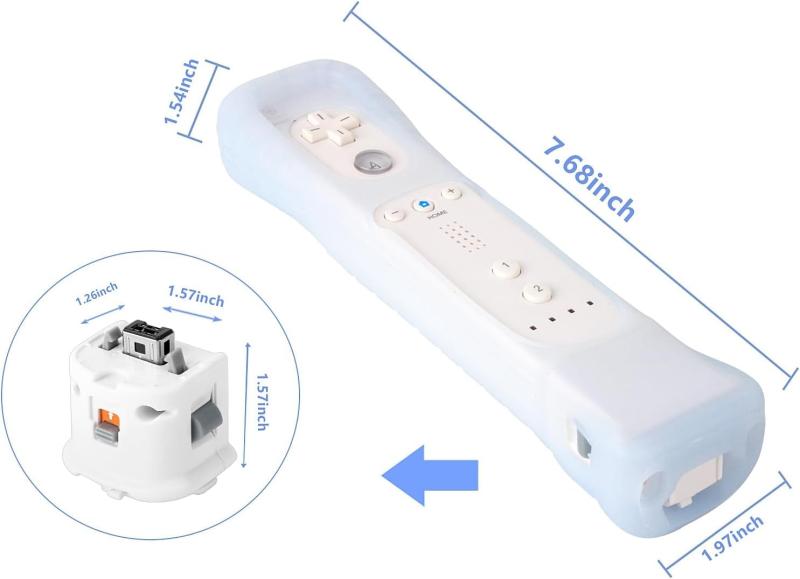 Wii モーションプラスアダプター 2個セット wiiリモコン シリコンケース付きWiiリモコンジャケット Wii アダプター モーションプラスアダプター — vista 3