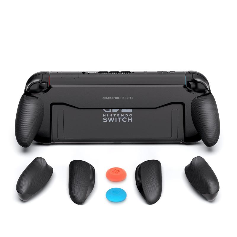 AIMZENIX Nintendo Switch 2 対応 エルゴノミック シリコン グリップ 3サイズ交換式・滑り止め設計・携帯モード向け・ドック対応