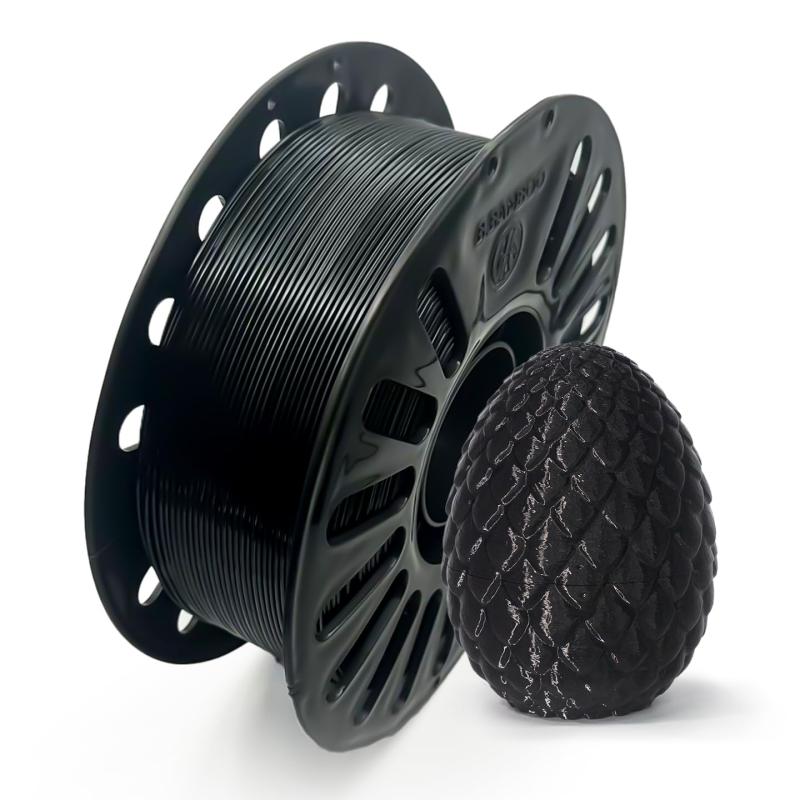 乐天商城 - 高速 PETG 3Dプリンターフィラメント 寸法精度+/-0.05mm、1.75mm径 3Dプリンター用 正味量1KG (2.2LBS) スプール造形材料 黒色 個別真空包装