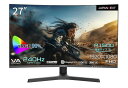 JAPANNEXT 27インチ ゲーミングモニター 240Hz 4ms フルHD 1920x1080解像度 VA パネル ディスプレイ (HDMI/Displa...