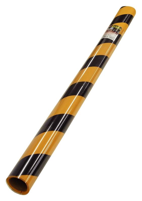 Rakuten - カーボーイ 安心クッション 丸型 50X900mm ブラック/イエロー(トラ)