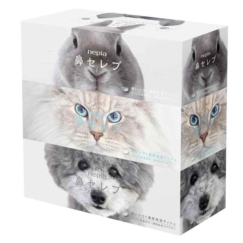 ネピア 鼻セレブ ティシュ 400枚(200組)×3個パック 20周年 ペット特別パッケージ