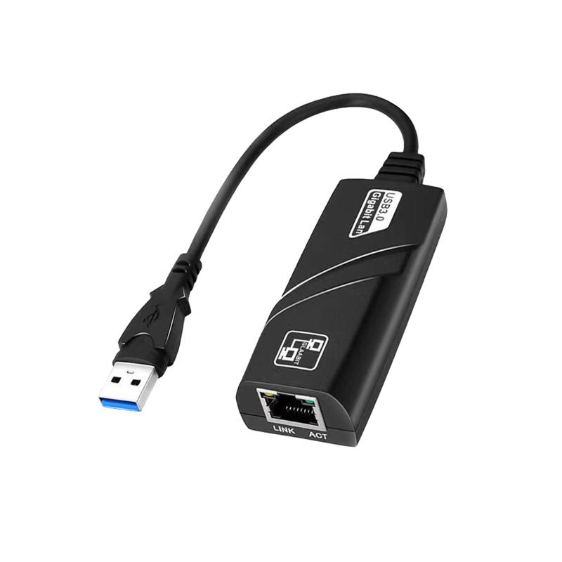 有線LANアダプター USB3.0 RJ45 ギガビット イーサネット アダプターUSB LANアダプター USB To RJ45 1000/100/10Mbps 高速有線 互換Windows MacOS Linuxなどブラック