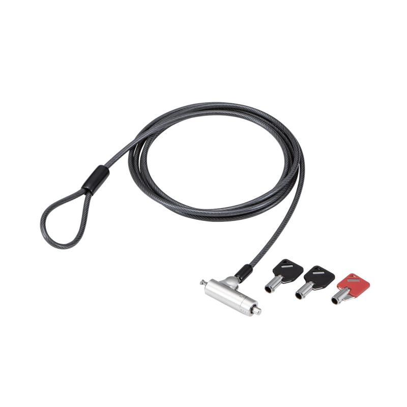 エレコム セキュリティワイヤー マルチスロット対応（3×7mm・2.5×6mm・3.2×4.5mm） シリンダー錠 アジ..