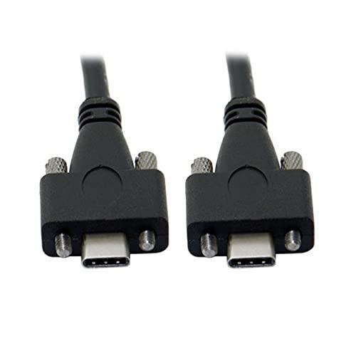 NFHK 300cmデュアルネジロックUSB 3.1 Type-C~10Gbps USB-Cデータケーブルパネルマウントタイプ