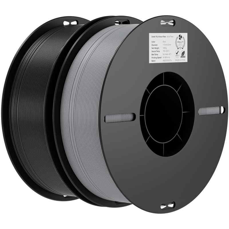 Creality Ender-PLA フィラメント 2パックセット 3dプリンター用フィラメント 1.75mm 寸法精度±0.03mm もつれず 目詰まりなし ゆがみがない 反りなし 3Dプリンター用 スプール造形材料 1kg*2パック合計