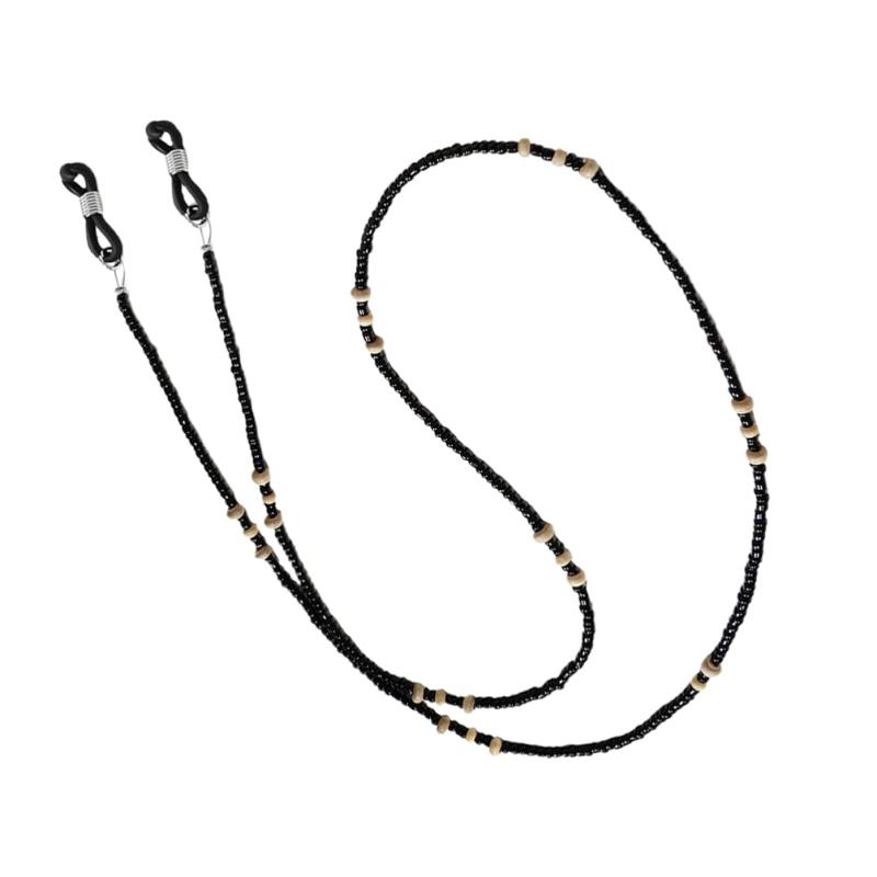 Beaupretty 2個素朴な眼鏡チェーン木製ビーズストラップリテーナーstrapサングラスホルダー(3.0)