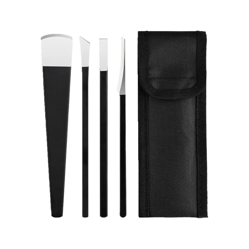 Mirhua ペディキュアナイフ 高マンガン鋼 ネイルケア ペディキュアキット 角質取り 死皮除去 爪垢取り フットネイルトリマー フットケア ペディキュア 4個セット