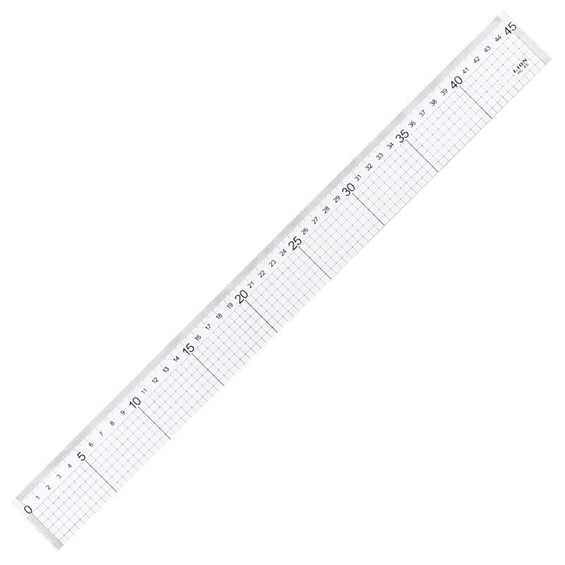 乐天商城 - ライオン事務器 定規 ハイカットスケール 45cm HC-45 アクリル